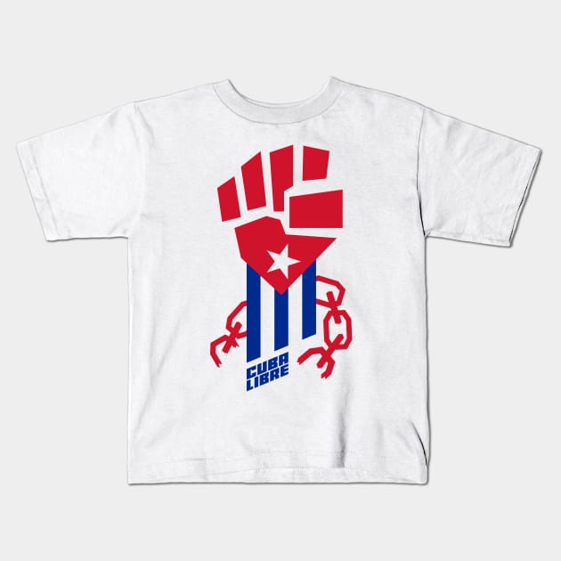 CUBA LIBRE (text) Kids T-Shirt by LuksTEES